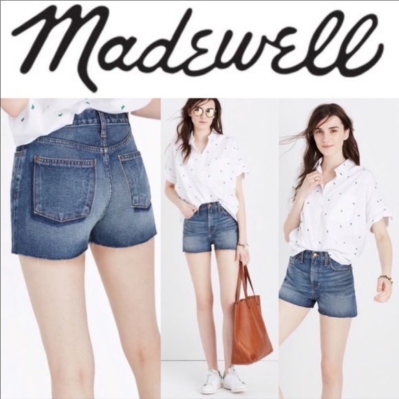 NWT Madewell The Perfect Jean Short Shadow Pockets